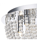 Lampa tavan Saigon 5 Light Flush Polished Chrome/Clear