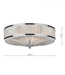 Lampa tavan Oslo 3 Light Flush Polished Chrome/ White