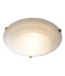 Lampa tavan Damask 50CM Flush Brass & Glass