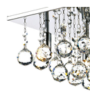 Lampa tavan Abacus 4 Light Flush Polished Chrome Crystal