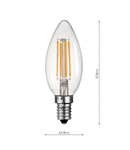 Sursa de iluminat (Pack of 5) LED Candle Light Bulb (Lamp) SES/E14 4W 400LM