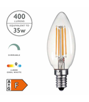 Sursa de iluminat (Pack of 5) LED Candle Light bulb SES/E14 4W 400LM 4000K