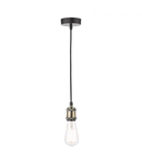 Lampa suspendata Waco Single E27 Suspension Antique Brass Matt Black