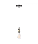 Lampa suspendata Waco Single E27 Suspension Antique Brass Matt Black