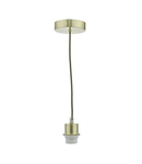 Lampa suspendata 1 Light Satin Brass E27 Suspension With Clear Cable