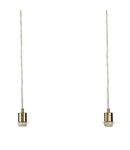 Lampa suspendata 3 Light Antique Brass E27 Suspension With Clear Cable