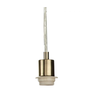 Lampa suspendata 3 Light Antique Brass E27 Suspension With Clear Cable