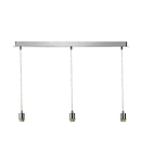 Lampa suspendata 3 Light Polished Chrome E27 Suspension With Clear Cable