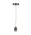 Lampa suspendata 1 Light Aged Copper E27 Suspension With Clear Cable