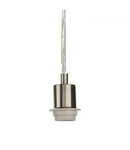 Lampa suspendata 3 Light Satin Chrome E27 Suspension With Clear Cable