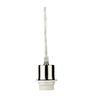 Lampa suspendata 1 Light Satin Chrome E27 Suspension With Clear Cable