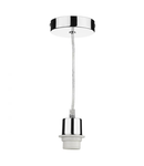 Lampa suspendata 1 Light Polished Chrome E27 Suspension With Clear Cable