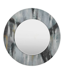 Oglinda Mehera Round Mirror Grey Marble Print 80cm