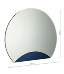 Oglinda Rise Mirror With Blue Panel Detail 60 x 70cm