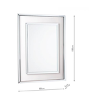 Oglinda Laura Ashley Evie Small Rectangle Mirror Clear Frame 100 x 80cm