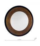 Oglinda Laura Ashley Cara Large Round Mottled Bronze Mirror 110cm