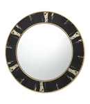 Oglinda Sidone Round Mirror With Black/Gold Foil Detail 80cm