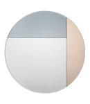 Oglinda Thalia Round Blue And Rose Gold Mirror 50cm