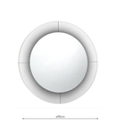 Oglinda Ragusa Round Black Fade Mirror 90cm