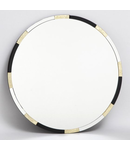 Oglinda Gadany Round Gold Leaf And Black Glass Mirror 80cm