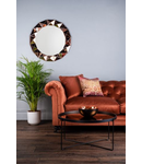 Oglinda Cetara Round Rose Gold 3D Border Mirror 80cm