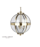 Lampa suspendata Laura Ashley Odiham Globe Lantern Antique Brass Glass