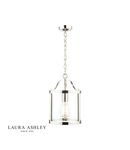 Lampa suspendata Laura Ashley Harrington Lantern Polished Nickel Glass