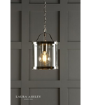 Lampa suspendata Laura Ashley Harrington Lantern Polished Nickel Glass