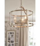 Lampa suspendata Laura Ashley Harrington 3lt Pendant Polished Nickel Glass