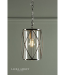 Lampa suspendata Laura Ashley Beckworth Lantern Polished Nickel Glass