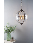 Lampa suspendata Vanessa 5 Light Pendant Polished Nickel And Clear