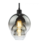 Lampa suspendata Lycia 3 Light Bar Pendant Matt Black Ombre Smoked Glass