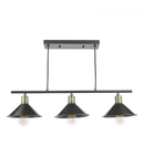 Lampa suspendata Jalen 3 Light Bar Pendant Graphite Antique Brass