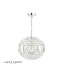 Lampa suspendata Laura Ashley Vienna 5lt Chandelier Crystal & Polished Chrome