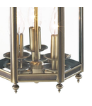 Lampa suspendata Moorgate Hexagonal Hall Lantern Dual Mount Antique Brass