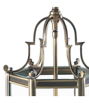Lampa suspendata Moorgate Hexagonal Hall Lantern Dual Mount Antique Brass