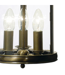 Lampa suspendata Lambeth 3 Light Lantern Dual Mount Antique Brass