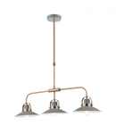 Lampa suspendata Liden 3 Light Bar Pendant Graphite Copper