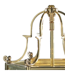 Lampa suspendata Moorgate Hexagonal Hall Lantern Dual Mount Polished Brass