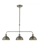 Lampa suspendata Governor 3 Light Bar Antique Chrome Antique Brass