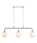 Lampa suspendata Feya 3 Light Bar Pendant Polished Chrome Opal Glass