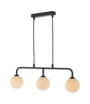 Lampa suspendata Feya 3 Light Bar Pendant Matt Black Opal Glass