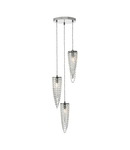 Lampa suspendata Nuala 3 Light Cluster Pendant Polished Chrome & Crystal