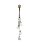 Lampa suspendata Lashira 5 Light Cluster Pendant Polished Brass & Glass