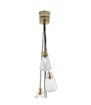Lampa suspendata Lashira 5 Light Cluster Pendant Polished Brass & Glass