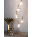 Lampa suspendata Dita 10 Light Cluster Pendant Brass & Glass