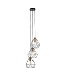 Lampa suspendata Deyon 3 Light Cluster Pendant Black & Copper