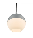 Lampa suspendata Andre 1 Light Single Pendant Grey Opal Glass