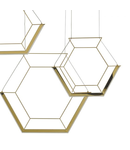 Lampa suspendata Hexagon 3 Light Pendant Gold LED