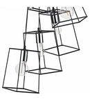 Lampa suspendata Tower 6lt Cluster Pendant Black & Polished Chrome